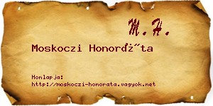 Moskoczi Honoráta névjegykártya